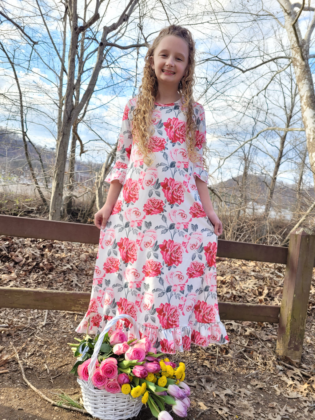 Girl's Rose Layering Dress