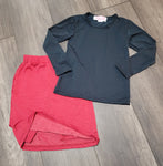 Girl's Heathered Red Athletic Skirts