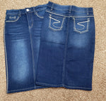 Girl's Side Stitch Denim Skirt