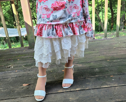 Girl's Cream and Black Luxe Slip Extender