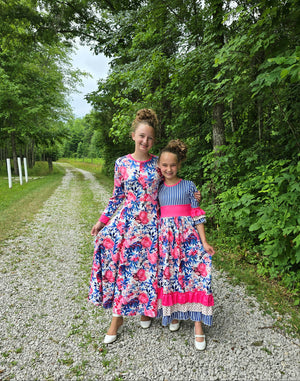 Royal and Pink Summer Charlee Dress