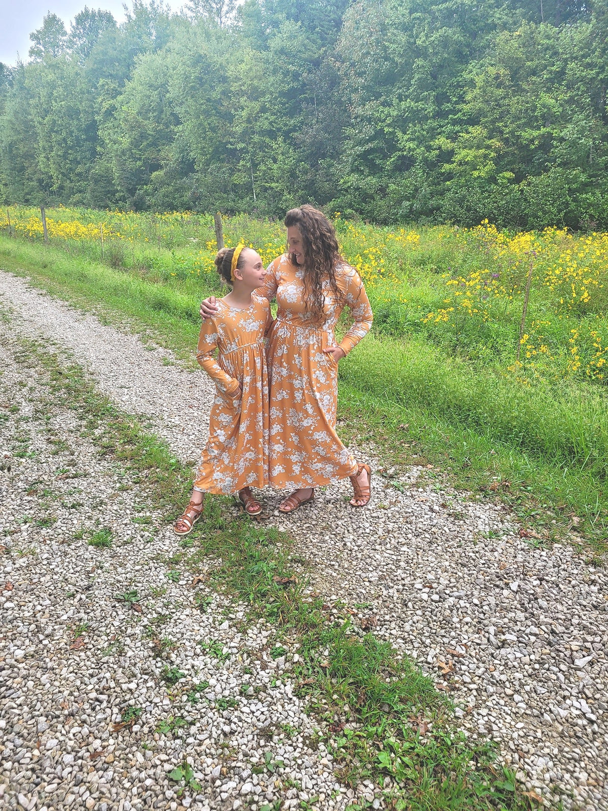 Girl's Mustard Floral Alyssa