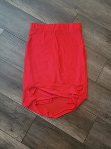 Women's Red Athletic/Swim Skirts