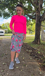 Women's Floral Stripe Athletic Skirts