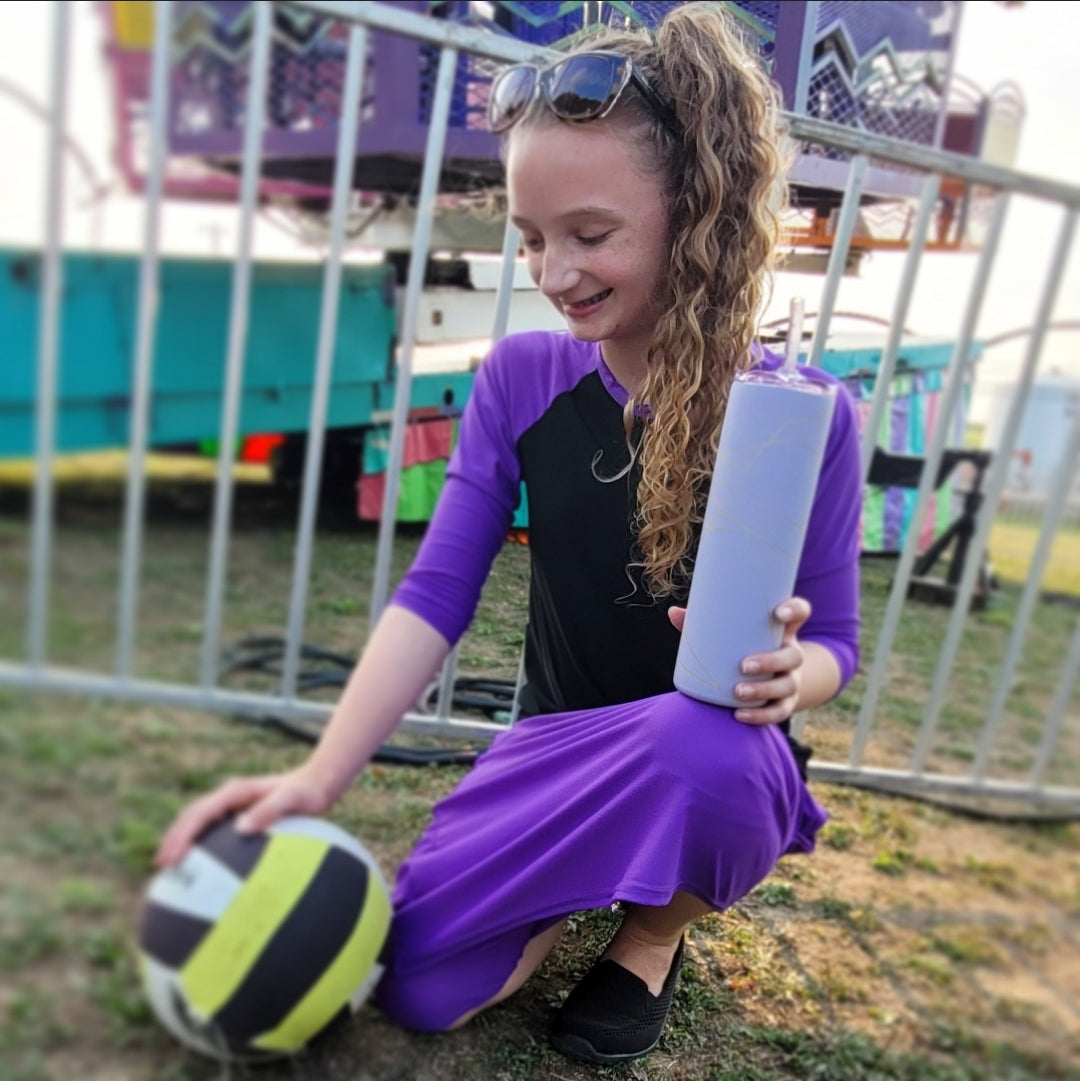 Girls Purple Athletic Skirt