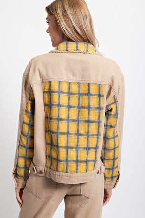Tan and Plaid Easel Jacket