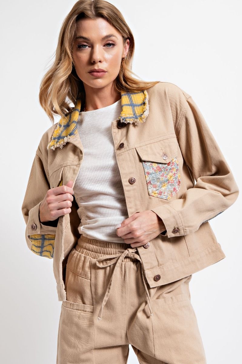 Tan and Plaid Easel Jacket