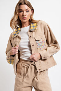 Tan and Plaid Easel Jacket