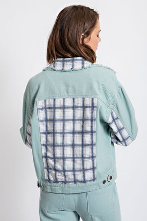 Blue and Plaid Easel Jacket