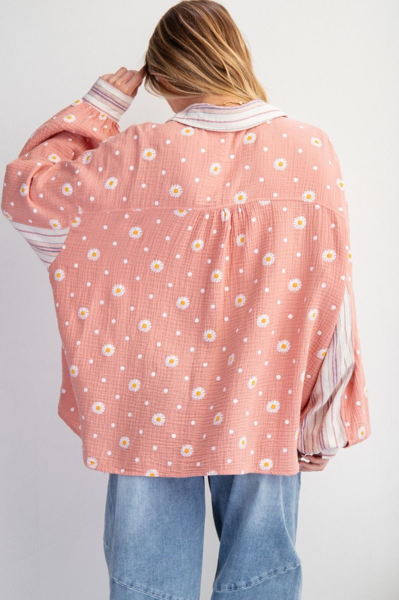 Boho Daisy Button Up