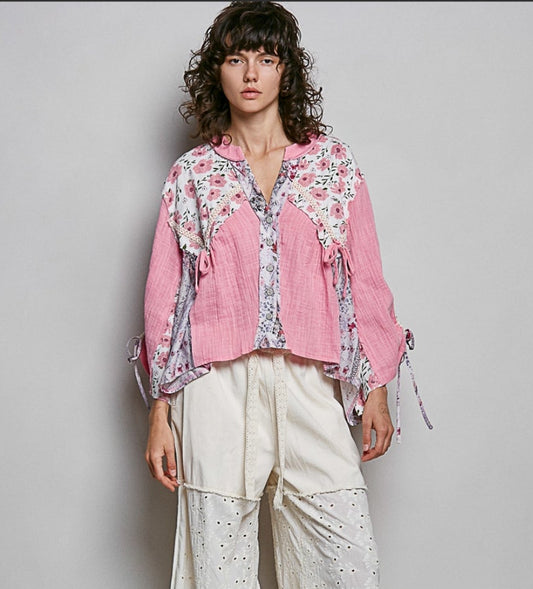 POL Pink bow Top