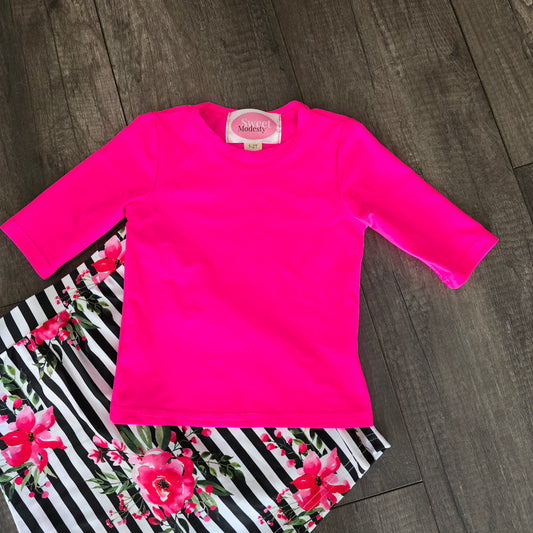 Girl's Neon Pink Athletic Tops