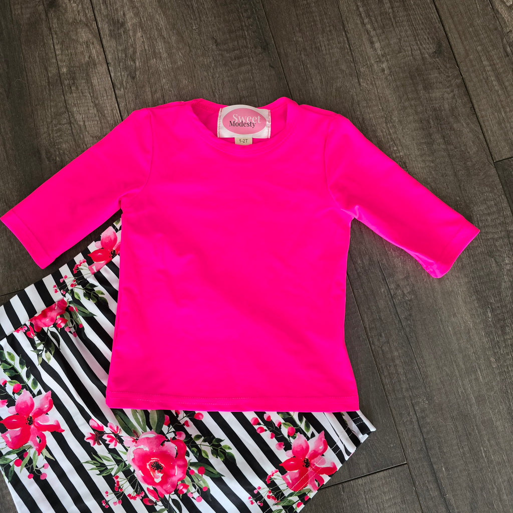 Girl's Neon Pink Athletic Tops