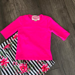 Girl's Neon Pink Athletic Tops