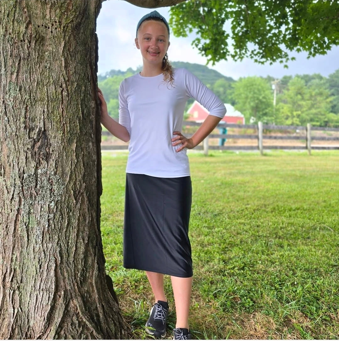 Girls Black Athletic Skirt