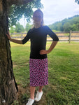 Women's Pink Leopard Athletic Skirts