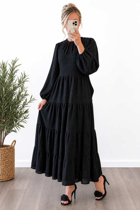 Black Textured Dress
