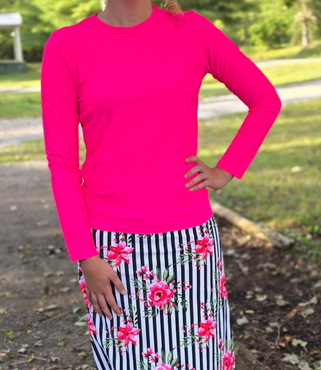 Women's Neon Pink Athletic Tops