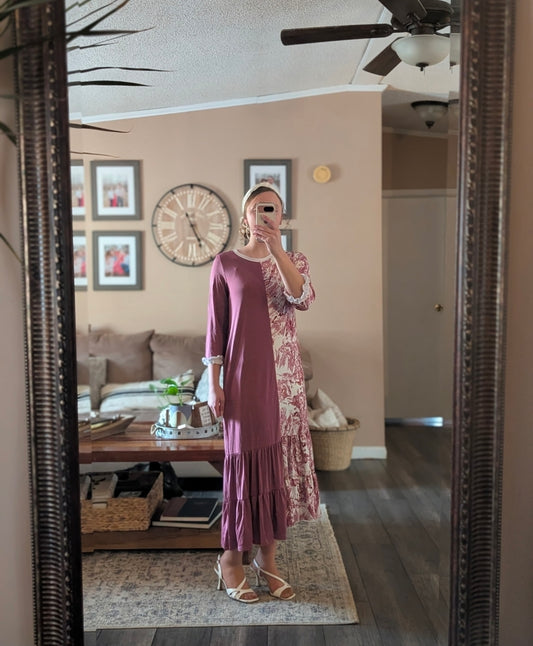 MAUVE TIE DYE DRESS