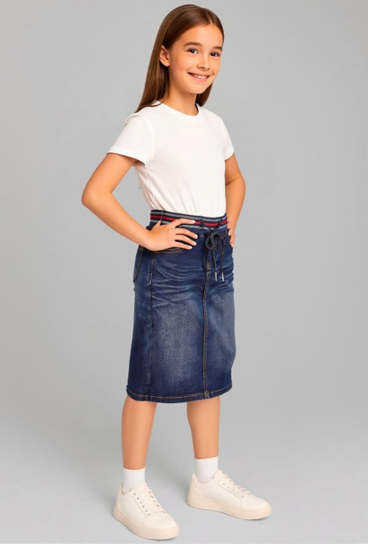Girls Lizzy Denim Skirt
