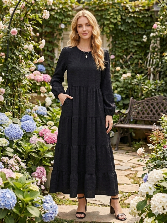 Black Textured Dress