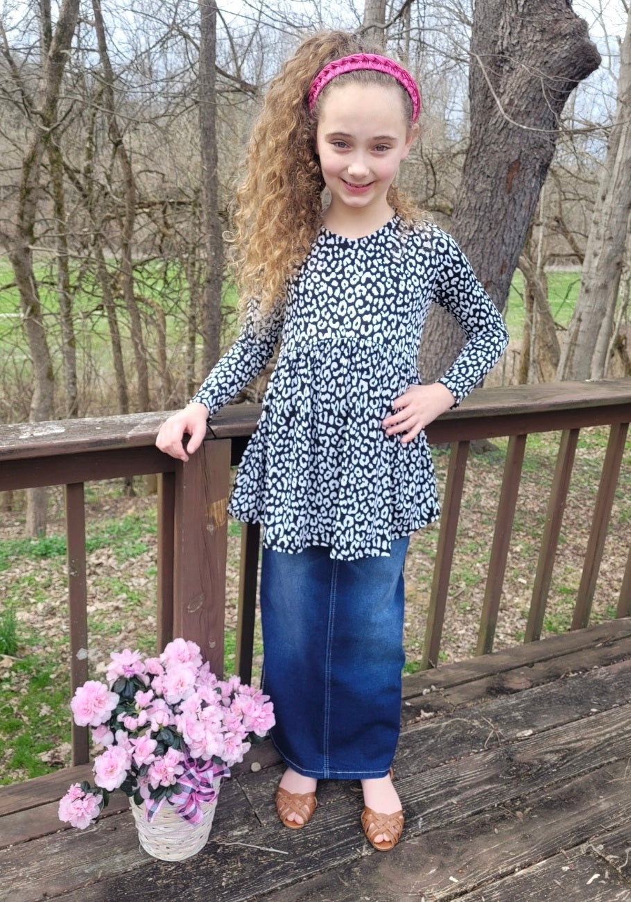 Girls Leopard tunics