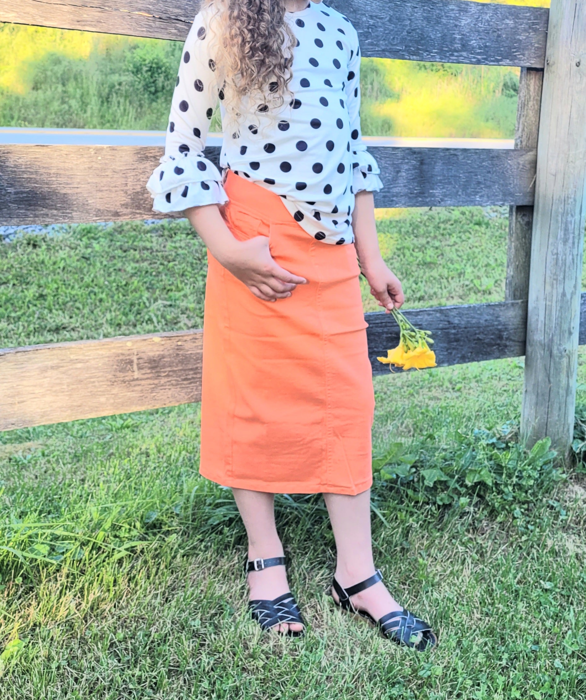 Girl's Creamsicle Denim Skirts