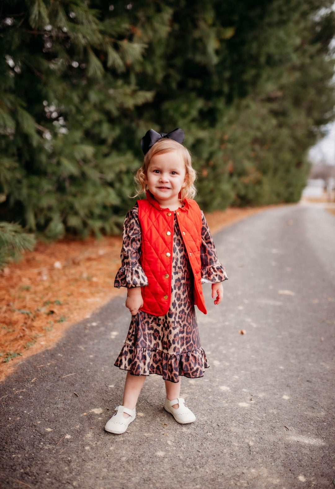 Girl's Leopard Layering Dress